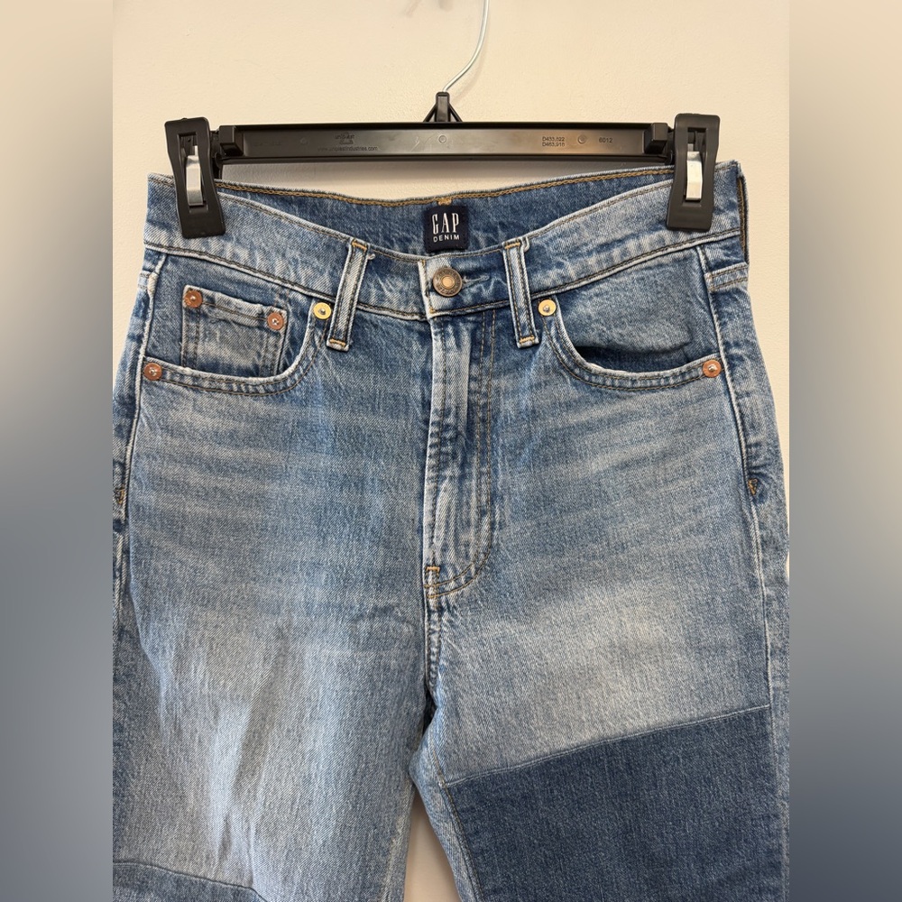 Gap, Patchwork Straight Jeans - image 5